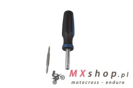 M.C WKRĘTAK (ŚRUBOKRĘT) PŁASKI / KRZYŻAKOWY UNIWERASALNY CZTERY WYMIENNE KOŃCÓWKI (KRZYŻAKOWY PH1 i PH2, PŁASKI 1/4 i 3/16)