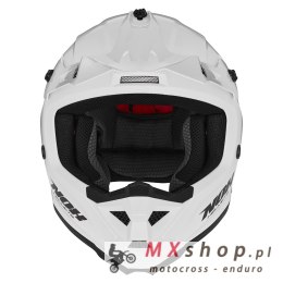 NOX KASK CROSS / OFFROAD N761 SOLID KID / JUNIOR (DZIECIĘCY) KOLOR BIAŁY POŁYSK ROZMIAR L (ZAPIĘCIE MIKROMETRYCZNE)
