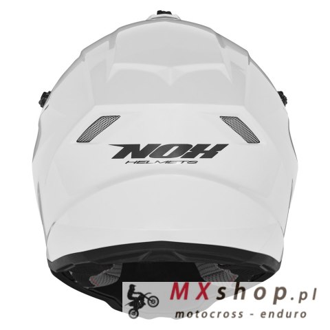 NOX KASK CROSS / OFFROAD N761 SOLID KID / JUNIOR (DZIECIĘCY) KOLOR BIAŁY POŁYSK ROZMIAR M (ZAPIĘCIE MIKROMETRYCZNE)