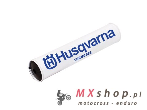 TECNOSEL (BLACKBIRD) OSŁONA KIEROWNICY (NA POPRZECZKĘ) TRADITONAL HUSQVARNA VINTAGE KOLOR BIAŁY, LOGO HUSQVARNA