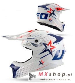 UFO 2026/01 KASK INTREPID CROSS KOLOR BIAŁY/CZERWONY ROZMIAR L ( ECE 22R06 ) - KOLEKCJA 2026