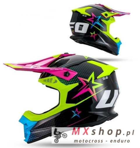 UFO 2026/01 KASK INTREPID CROSS KOLOR CZARNY/ŻÓŁTY/RÓŻOWY ROZMIAR S ( ECE 22R06 ) - KOLEKCJA 2026