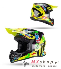 UFO 2026/01 KASK KOREY CROSS DZIECIĘCY / JUNIOR / KID KOLOR CZARNY/ŻÓŁTY NEON ROZMIAR M (ECE 22R06) - KOLEKCJA 2026