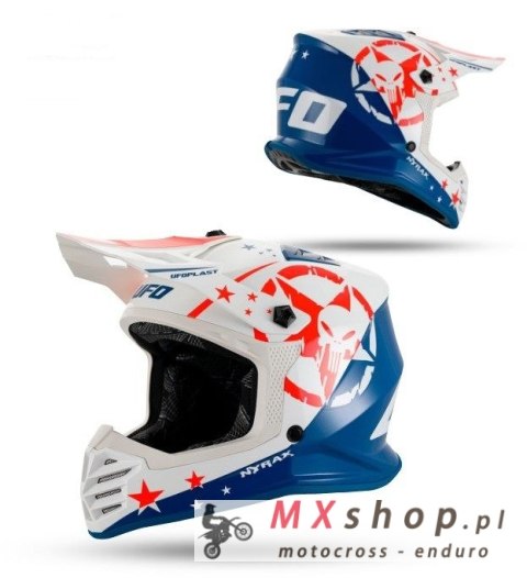 UFO 2026/01 KASK KOREY CROSS DZIECIĘCY / JUNIOR / KID KOLOR NIEBIESKI/BIAŁY ROZMIAR M (ECE 22R06) - KOLEKCJA 2026