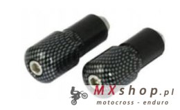 V PARTS (VICMA) KOŃCÓWKI KIEROWNICY 17,5 MM KOLOR CARBON, (ZASTOSOWANIE UNIWERSALNE) (617CF)