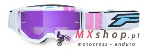 PROGRIP GOGLE PG3300-310 FL VISION GO KOLOR BIAŁY / RÓŻOWY MAT (SZYBA PG3353 RÓŻOWA LUSTRZANA ANTISCRATCH, NO FOG, ANTI UV) (330