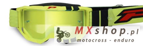 PROGRIP GOGLE PG3300-310 FL VISION GO KOLOR ŻÓŁTY FLUO / CZARNY MAT (SZYBA PG3347 ŻÓŁTA LUSTRZANA ANTISCRATCH, NO FOG, ANTI UV) 