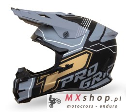 PROGRIP KASK CROSS PG3080 ADVENTURE KOLOR CZARNY SZARY ZŁOTY MAT ROZM. XL (3080-402) ( HOMOLOGACJA ECE 22R06, ZAPIĘCIE DD )