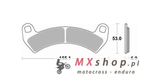 SBS NOWOŚĆ KLOCKI HAMULCOWE KH680 OFF-ROAD SINTER KOLOR ZŁOTY PRZÓD POLARIS RZR XP/XP4/PRO TURBO '16 -