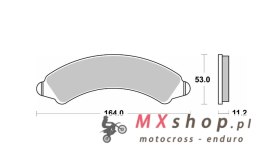 SBS NOWOŚĆ KLOCKI HAMULCOWE KH728 OFF-ROAD SINTER KOLOR ZŁOTY PRZÓD POLARIS POLARIS RZR PRO/ TURBO / XP4 '16-'23, RZR PRO R / PR