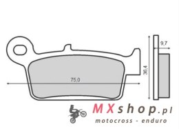 SCHUH WYPRZEDAŻ KLOCKI HAMULCOWE KH131 HONDA CR 125R/250R/500R '87-'01, XR 400R '96-'03, XR 600/650L/R '93-'07, KAWASAKI KX 125/