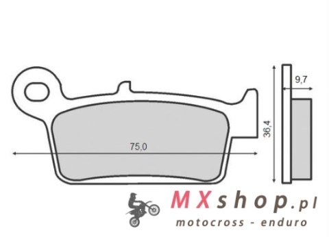 SCHUH WYPRZEDAŻ KLOCKI HAMULCOWE KH131 HONDA CR 125R/250R/500R '87-'01, XR 400R '96-'03, XR 600/650L/R '93-'07, KAWASAKI KX 125/