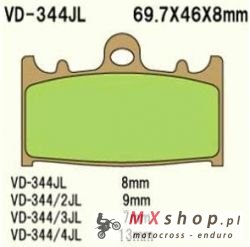 VESRAH KLOCKI HAMULCOWE KH158 SPIEK METALICZNY (ZŁOTE) (MADE IN JAPAN)