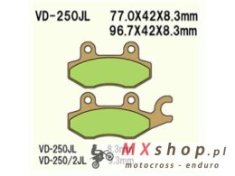 VESRAH KLOCKI HAMULCOWE KH165 / KH215 SPIEK METALICZNY (ZŁOTE) (MADE IN JAPAN)