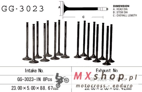 VESRAH ZAWÓR WYDECHOWY SUZUKI GSF 600 '95-05' GSX 600F '88-00' (OEM: 12912-19C00) (1SZT.) (MADE IN JAPAN)