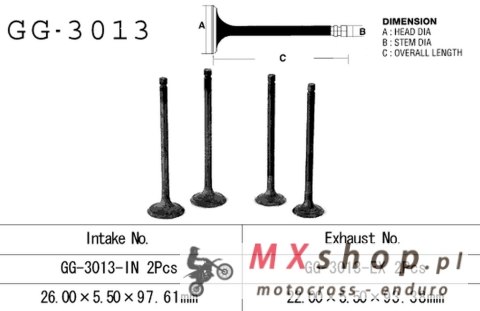 VESRAH ZAWÓR WYDECHOWY SUZUKI GZ 250 99-10, GN 250, DR 250, LT 300 E '87-89' (OEM: 12912-38200,12911-38201) (1SZT.) (MADE IN JAP