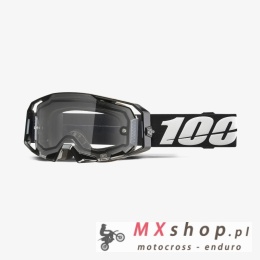 100 PROCENT GOGLE ARMATIC ENDURO MOTO DUAL PANE BLACK - CLEAR LENS - KOLOR CZARNY - SZYBKA PRZEŹROCZYSTA