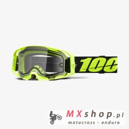 100 PROCENT GOGLE ARMATIC ENDURO MOTO DUAL PANE NEON YELLOW - CLEAR LENS - KOLOR ŻÓŁTY FLUO - SZYBKA PRZEŹROCZYSTA