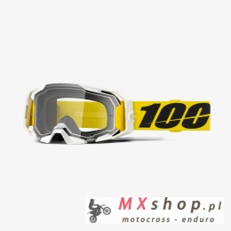 100 PROCENT GOGLE ARMATIC VALERA - CLEAR LENS - KOLOR ŻÓŁTY/ BIAŁY - SZYBKA PRZEŹROCZYSTA