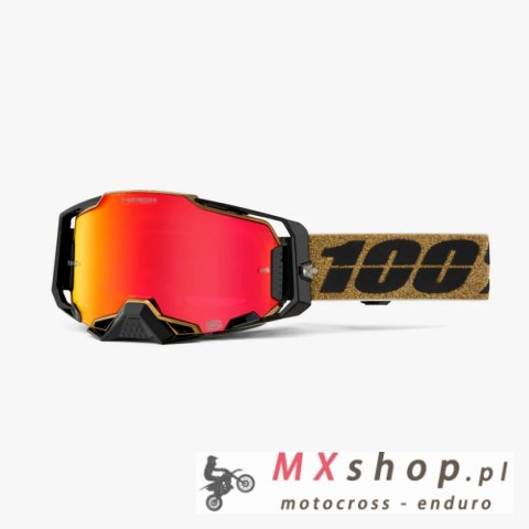 100 PROCENT GOGLE ARMEGA HIPER GLORY - MIRROR RED LENS - KOLOR BRĄZOWY/CZARNY SZYBKA CZERWONE LUSTRO