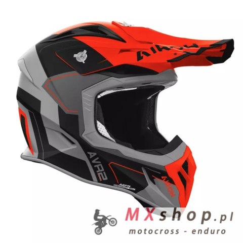 AIROH KASK CROSS / ENDURO / ATV / QUAD AVIATOR ACE 2 SHIELD ORANGE MATT KOLOR POMARAŃCZOWY/CZARNY/SZARY MAT ROZMIAR L