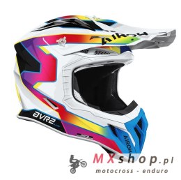 AIROH KASK CROSS / ENDURO / ATV / QUAD AVIATOR ACE 2 SUNRISE GLOSS KOLOR NIEBIESKI/BIAŁY/CZERWONY ROZMIAR S