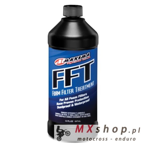 MAXIMA RACING OILS OLEJ DO NASĄCZANIA FILTRÓW FFT FOAM FILTER OIL TREATMENT 947 ML (12) (AKC)