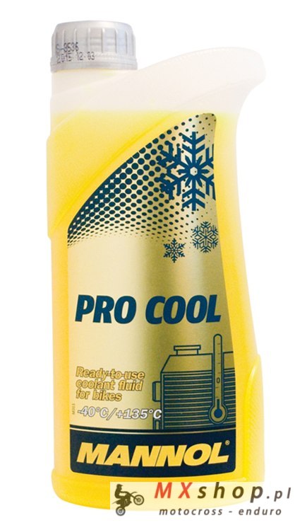 MANNOL PŁYN DO CHŁODNIC PRO COOL 1L MOTOCYKLOWY (-40ST.C/+135ST.C) GOTOWY DO UŻYCIA (960)
