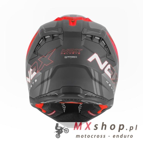 NOX KASK OFF ROAD / CROSS N634 STORM KOLOR CZARNY MAT/CZERWONY ROZMIAR XS