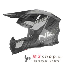 NOX KASK OFF ROAD / CROSS N634 STORM KOLOR SREBRNY MAT/CZARNY ROZMIAR XL