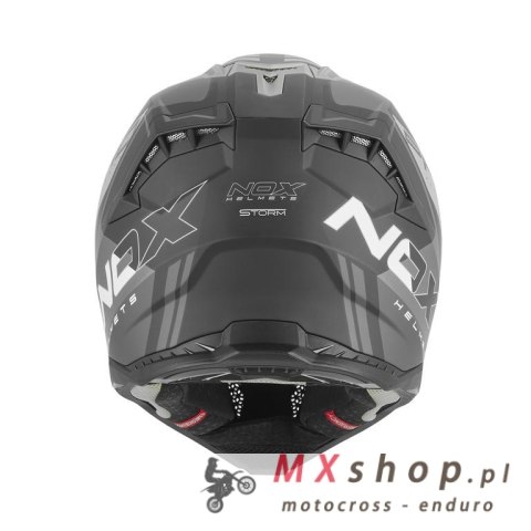 NOX KASK OFF ROAD / CROSS N634 STORM KOLOR SREBRNY MAT/CZARNY ROZMIAR XL