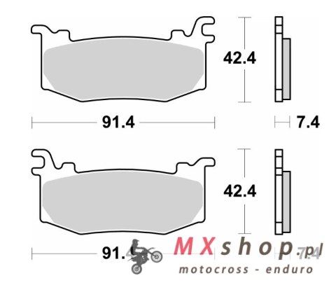 SBS KLOCKI HAMULCOWE KH RACING DUAL SINTER KOLOR ZŁOTY TARCZA LEWA PRZÓD APRILIA RSV4 FACTORY, DUCATI PANIGALE, KTM RC-R '25- (N