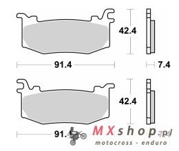 SBS KLOCKI HAMULCOWE KH RACING DUAL SINTER KOLOR ZŁOTY TARCZA PRAWA PRZÓD APRILIA RSV4 FACTORY '25-, DUCATI PANIGALE V4/V4S '25-