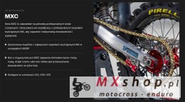 TSUBAKI ŁAŃCUCH NAPĘDOWY 428 MXC PROFESSIONAL MOTOCROSS / ENDURO RACING CHAIN KOLOR ZŁOTY (118 OGNIW, ZAPINKA W ZESTAWIE)