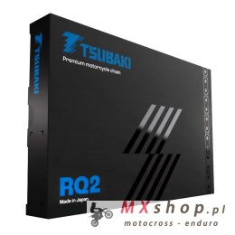 TSUBAKI ŁAŃCUCH NAPĘDOWY 525 RQ2 112 PROFESSIONAL ROAD X-RING CHAIN KOLOR ZŁOTO CZARNY G&B (112 OGNIW, OTWARTY ZAKUWKA W ZESTAWI