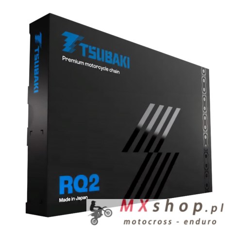 TSUBAKI ŁAŃCUCH NAPĘDOWY 525 RQ2 124 PROFESSIONAL ROAD X-RING CHAIN KOLOR ZŁOTO CZARNY G&B (124 OGNIW, OTWARTY ZAKUWKA W ZESTAWI