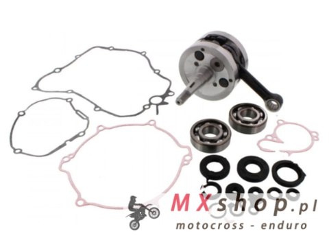 WISECO WAŁ KORBOWY YAMAHA YZ 125 '05-'21, YZ 125 X '20-'22 (Z ŁOŻYSKAMI I USZCZELNIACZAMI NA WAŁ ORAZ KOMPLETEM USZCZELEK NA DÓŁ
