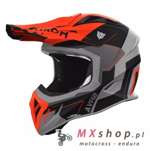 AIROH KASK CROSS / ENDURO / ATV / QUAD AVIATOR ACE 2 SHIELD ORANGE MATT KOLOR POMARAŃCZOWY/CZARNY/SZARY MAT ROZMIAR s
