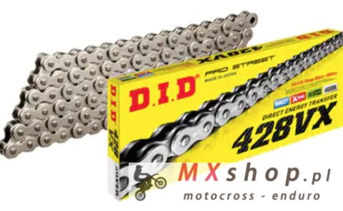 DID ŁAŃCUCH NAPĘDOWY 428VX-128 (128 OGNIW) X-RING (OTWARTY + ZAKUWKA)