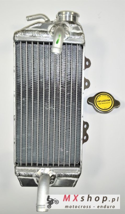 FLUIDYNE WYPRZEDAŻ CHŁODNICA KAWASAKI KX250F '06-'08 WZMOCNIONA PRAWA(Z KORKIEM)
