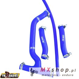 FM-PARTS SILIKONOWE WĘŻE/PRZEWODY CHŁODNICY SHERCO 250/300 '13-'24 KOLOR NIEBIESKI