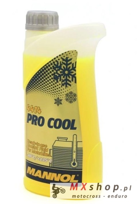MANNOL PŁYN DO CHŁODNIC PRO COOL 1L MOTOCYKLOWY (-40ST.C/+135ST.C) GOTOWY DO UŻYCIA - KARTON 40 SZT. (PAKIET)