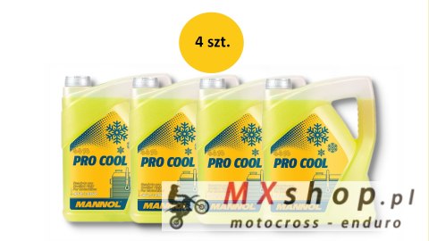 MANNOL PŁYN DO CHŁODNIC PRO COOL 5L MOTOCYKLOWY (-40ST.C/+135ST.C) GOTOWY DO UŻYCIA - PAKIET 4 SZTUKI