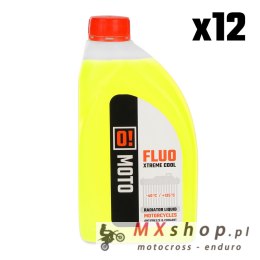 OMOTO ZESTAW 12 SZTUK PŁYN DO CHŁODNIC 1L O! FLUO XTREME COOL+135 GOTOWY DO UŻYCIA (O!MOTO) (OLE-001) (-40 DO +135) (PAKIET 12 S