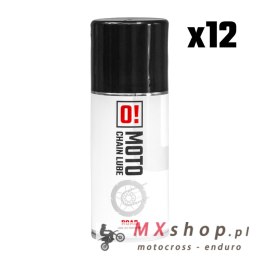 OMOTO ZESTAW 12 SZTUK SPRAY SMAR DO ŁAŃCUCHA 150ML ROAD O! CHAIN LUBE (O!MOTO) (OLE-042) (PAKIET 12 SZTUK)