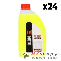 OMOTO ZESTAW 24 SZTUKI PŁYN DO CHŁODNIC 1L O! FLUO XTREME COOL+135 GOTOWY DO UŻYCIA (O!MOTO) (OLE-001) (-40 DO +135) (PAKIET 24 