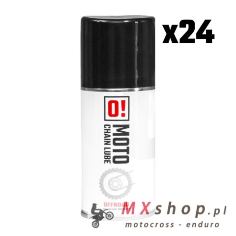 OMOTO ZESTAW 24 SZTUKI SPRAY SMAR DO ŁAŃCUCHA 150ML OFF ROAD O! CHAIN LUBE (O!MOTO) (OLE-042) (PAKIET 24 SZTUKI)