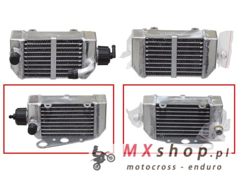 PSYCHIC CHŁODNICA GAS GAS MC 65 '21-'23, KTM SX 50 '12-'23 WZMOCNIONA O STANDARDOWEJ POJEMNOŚCI LEWA (SZT.) (OEM: 45235007200)