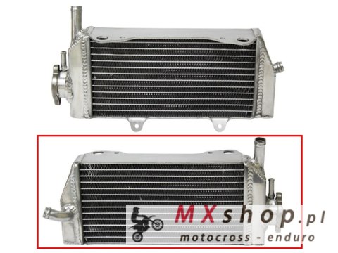 PSYCHIC CHŁODNICA HONDA CRF 450X '05-16 WZMOCNIONA O STANDARDOWEJ POJEMNOŚCI PRAWA (SZT.) (Z KORKIEM)