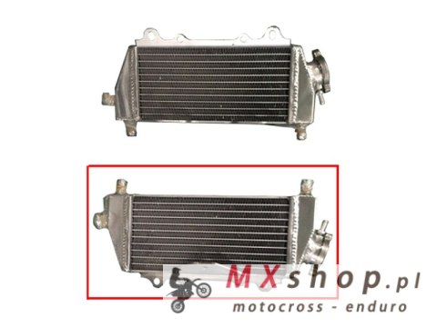 PSYCHIC CHŁODNICA KAWASAKI KX 125 '03-05, KX 250 '03-04 WZMOCNIONA O STANDARDOWEJ POJEMNOŚCI PRAWA (SZT.) (Z KORKIEM)